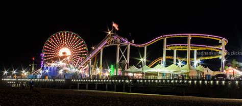 Santa Monica Beach Pier at Night, Los Angeles | Santa Monica… | Flickr