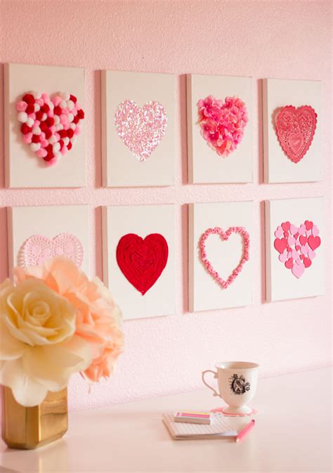 Valentine Canvas Crafts Hearts s Painting Arts And s For