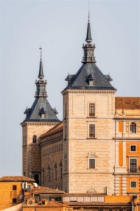 View of the Alcazar of Toledo. Telephoto Lens View Stock Photo - Image ...