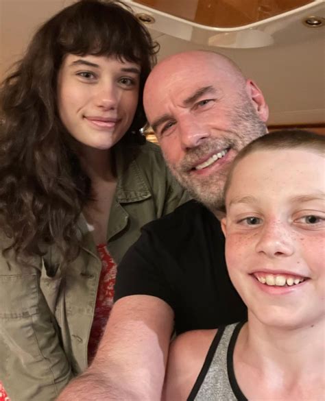 John Travolta Smiles in Rare Photo With Kids Ella and Benjamin