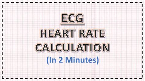 ECG: Heart Rate Calculation | In 2 minutes | ECG Interpretation - YouTube