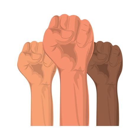 diversity activists hands 10967337 Vector Art at Vecteezy