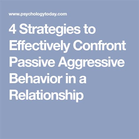 4 Strategies to Effectively Confront Passive Aggressive Behavior in a Relationship | Passive ...
