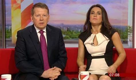 TV presenter Susanna Reid flashes her knickers on the BBC Breakfast in ...