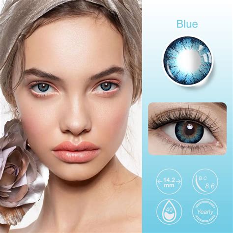 eveVeye Water Drop Blue Color Contact Lenses | 1 Year