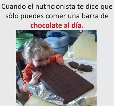 Barra diaria de chocolate | Memes graciosos, Frases de risa, Chistes ...