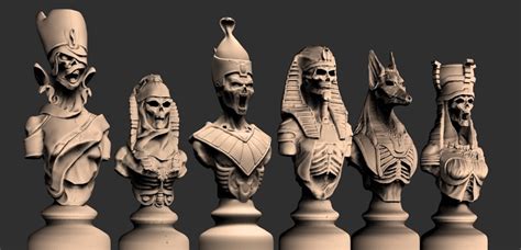 Free STL file EGYPTIAN CHESS EGYPTIAN CHESS ♟️・3D print design to ...