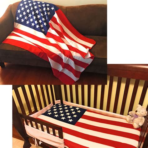 USA American Flag Patriotic Throw Soft Fleece Blanket 50x60 Bedding Decor Gift - Walmart.com