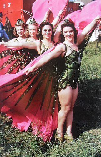 1950s Women Circus Performers In Winged Costimes with beads and jewels Old Circus, Circus Art ...