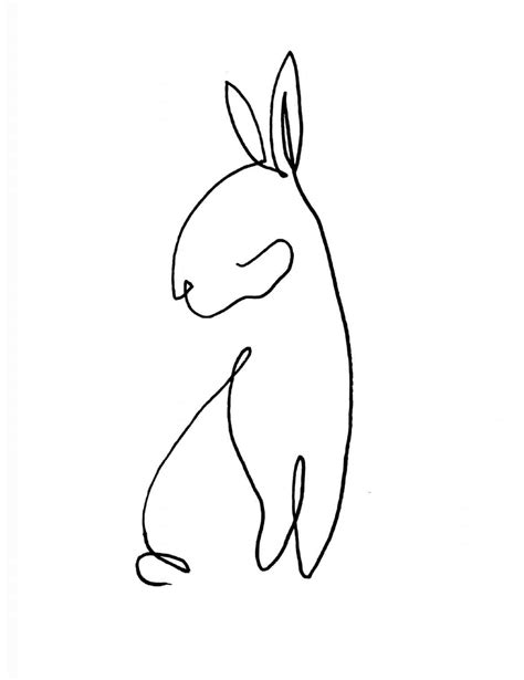 Learn How to One Line Drawing Rabbit - HowLifeStyles