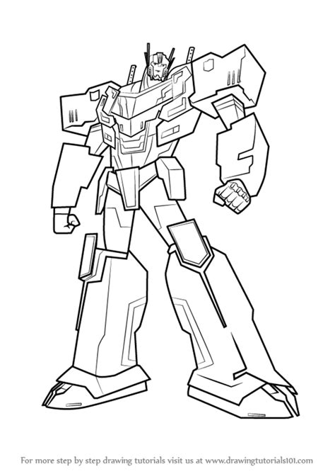 Learn How to Draw Optimus Prime from Transformers (Transformers) Step ...