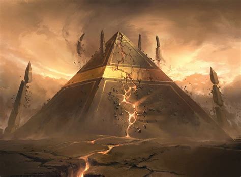 Sunset Pyramid MtG Art from Hour of Devastation Set by Jonas De Ro ...