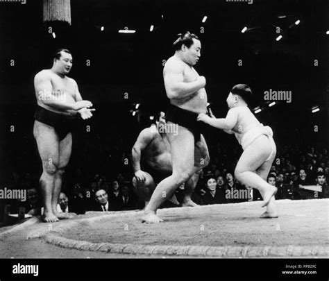 Sumo Wrestler Black and White Stock Photos & Images - Alamy