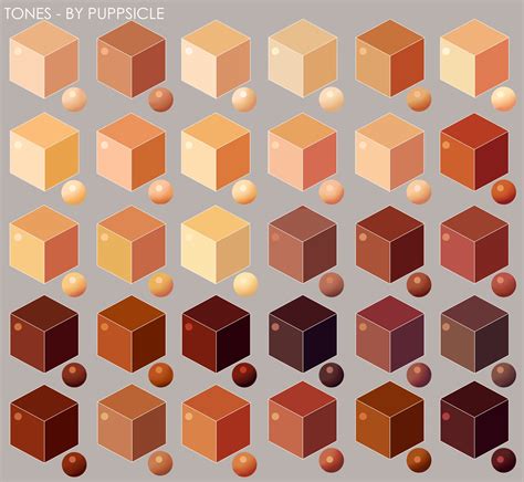 Skin Tone Ref Sheet 1 | Skin color palette, Palette art, Digital painting