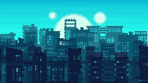 Futuristic City : r/PixelArt