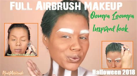 Full Face Airbrush Makeup Look Oompa Loompa Style | Airbrush makeup, Oompa loompa, Makeup looks