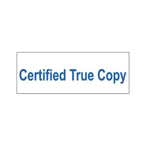 Certified True Copy Stock Stamp OS-9, 38x14mm