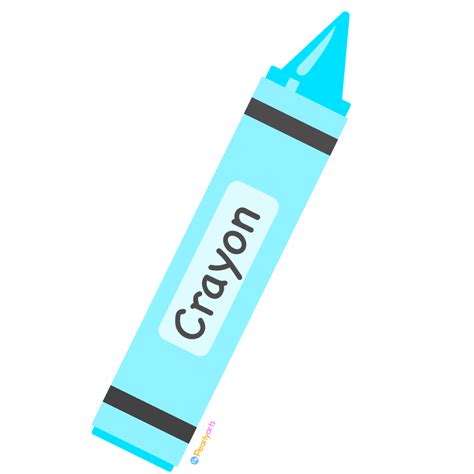 FREE Blue Crayon Clipart (Royalty-free) | Pearly Arts