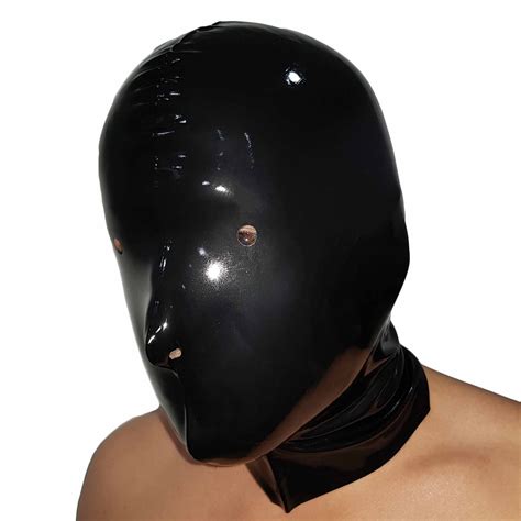 Brand New Black Latex Rubber Gummi Hood Mask (one size) | eBay