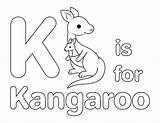 Printable K Is For Kangaroo Coloring Page sketch template
