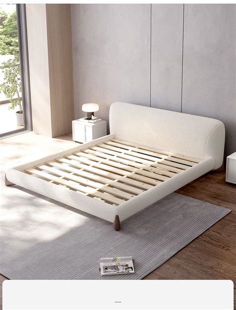 boucle fabric bed frame, Furniture & Home Living, Furniture, Bed Frames & Mattresses on Carousell