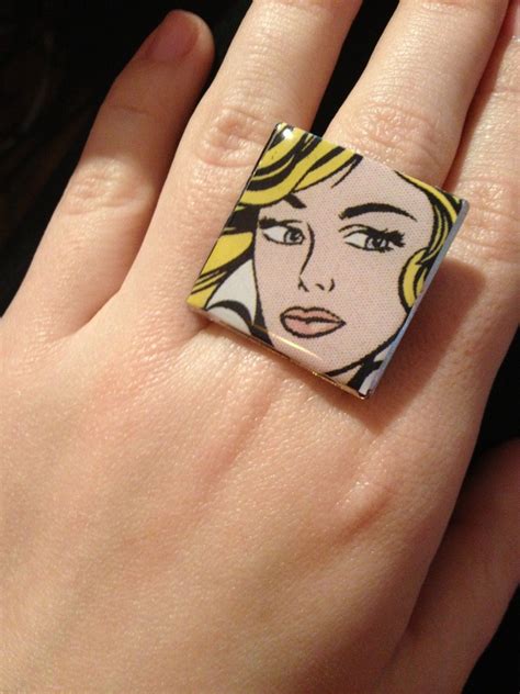 handmade ring pop art! i 2024 | Accessoarer, Smycken