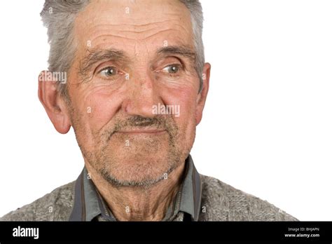 Portrait of an old farmer isolated on white Stock Photo - Alamy