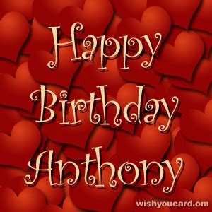 Happy Birthday Anthony Free e-Cards