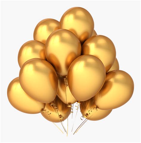 Transparent Balloons Transparent Png - Gold Balloons Vector, Png Download - kindpng