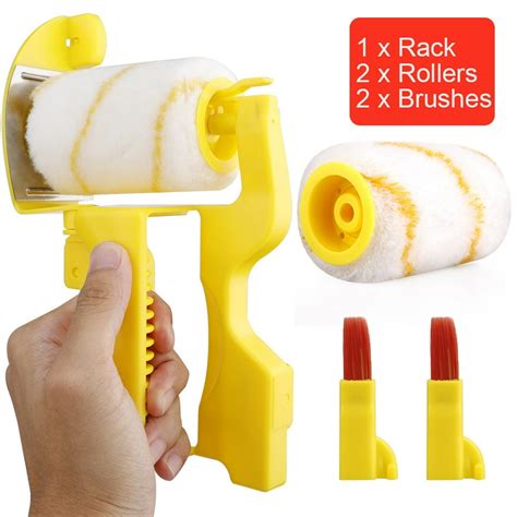 Multifunctional Hand-held Roller Paint Edger Brushes Trimming Roller Brush Portable Home Wall ...