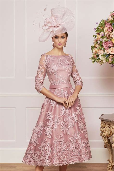 991464 Ronald Joyce | 50’s Tea Dress in Dusty Rose | Mother of bride ...