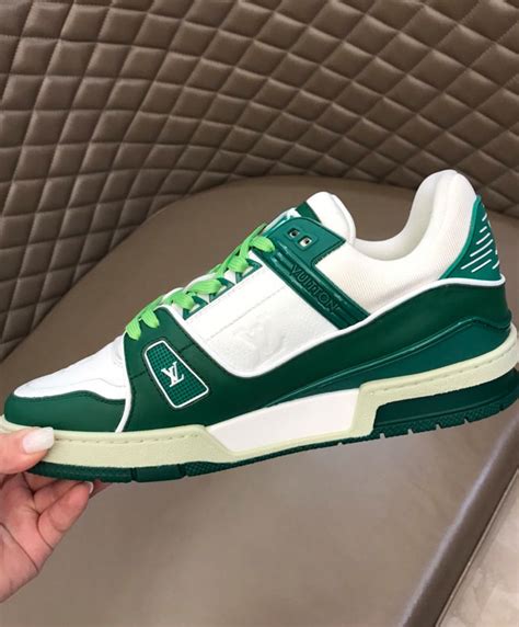 Louis Vuitton Green And Orange Sneakers | semashow.com