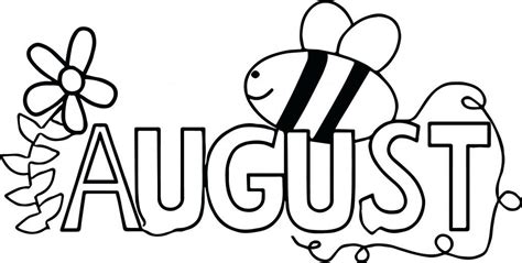 August Coloring Pages - Best Coloring Pages For Kids | Bee coloring pages, Summer coloring pages ...