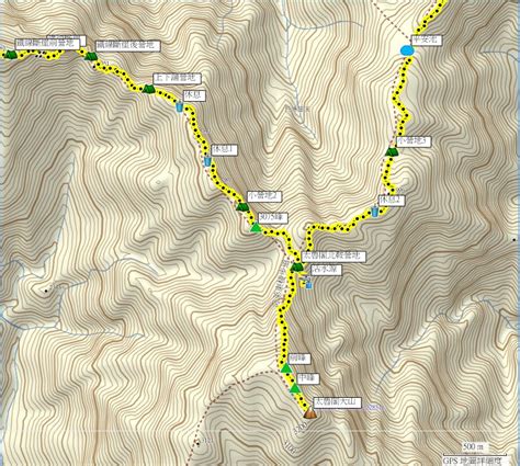 地圖 -- 路線：1366.奇萊東稜：奇萊山北峰、磐石山、太魯閣大山、立霧主山、帕托魯山 - 馬克褚工作室