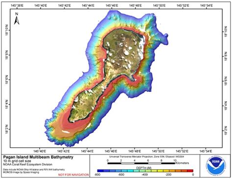 Pagan island bathymetric Map - pagan island • mappery