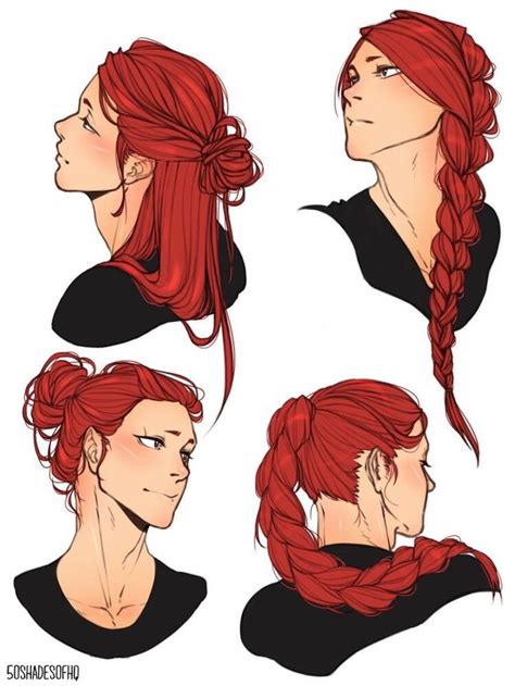 Kirishima with long hair | Character art, Art reference, Drawings