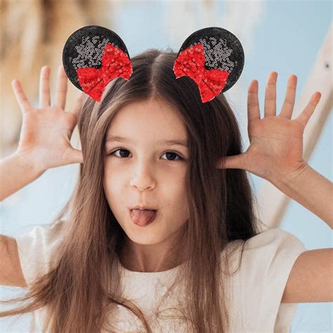 Ayesha Mickey Minnie Ears Hair Clips Halloween Mouse Ears for Toddler ...