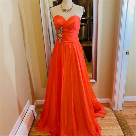 Gigi | Dresses | Nwt Prom Dress Floor Length Papaya Color By Gigi | Poshmark