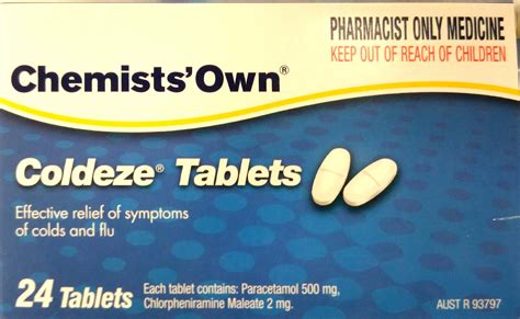 CHEMISTS OWN COLDEZE TABLETS 24