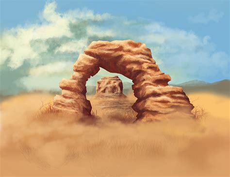 Download Digital Painting, Desert, Canyon. Royalty-Free Stock ...