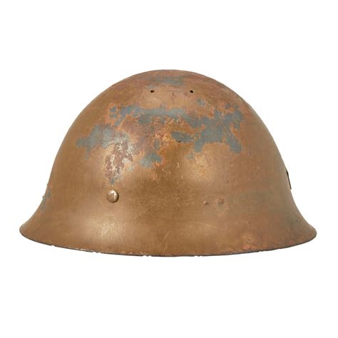 Original Japanese WWII Army Type 92 Tetsubo Combat Helmet with Named L – International Military ...