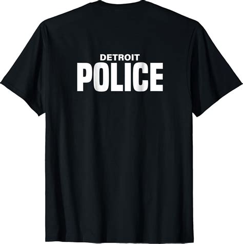 Amazon.com: City of Detroit Police Officer Michigan Policeman T-Shirt ...