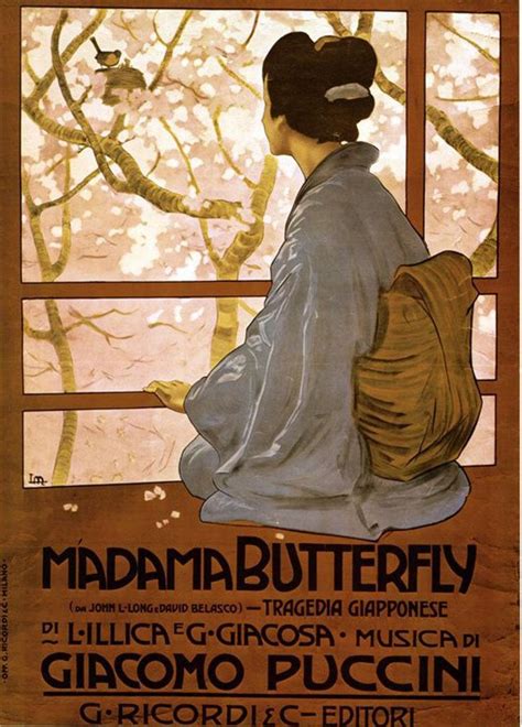 Puccini's "Madama Butterfly" poster by Leopoldo Metlicovitz (1904 ...