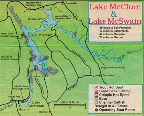 2017 Lake McClure Fishing Map and Fishing Report, Fishing Clubs and California Hunting Clubs ...