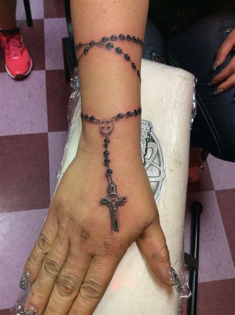 Rosary Finger Tattoo Cross - Viraltattoo