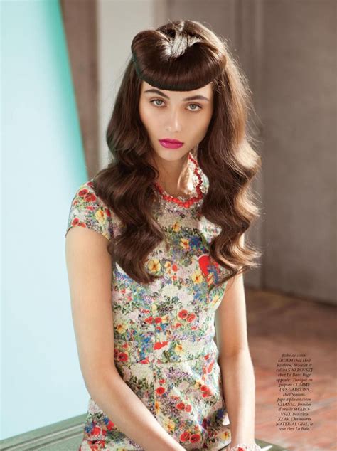 {floral + forties hair} love the waves in her hair. Retro chic. I would love to try this hair ...