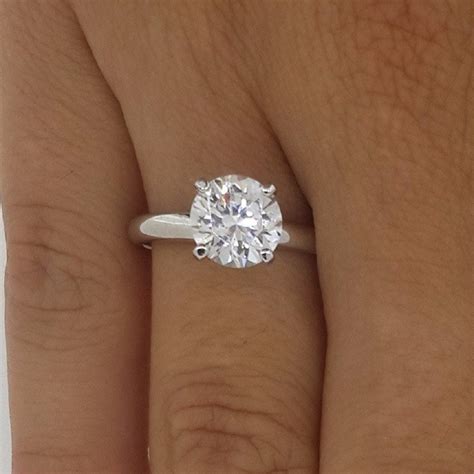 2.78 Carat Round Cut Diamond Engagement Ring | Ara Diamonds