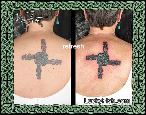 St. Brigid's Cross Tattoo Touch-Up — LuckyFish, Inc. and Tattoo Santa Barbara