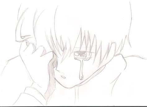 Crying Anime Boy Drawing by DJanime - DragoArt