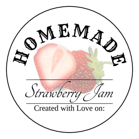 Homemade Strawberry Jam Label Printable Template | OnlineLabels®